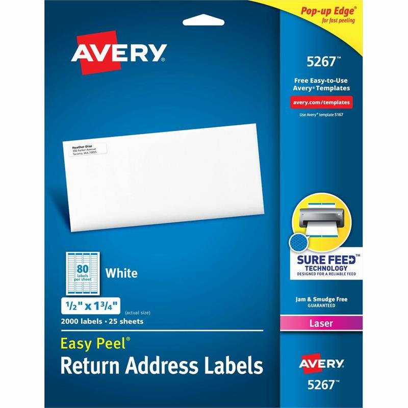 Image Easy Peel® White Rectangle Labels