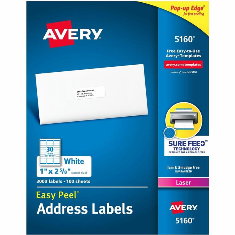Image Easy Peel® White Rectangle Labels