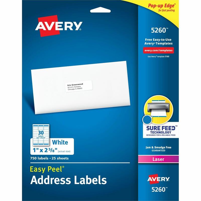 Image Easy Peel® White Rectangle Labels