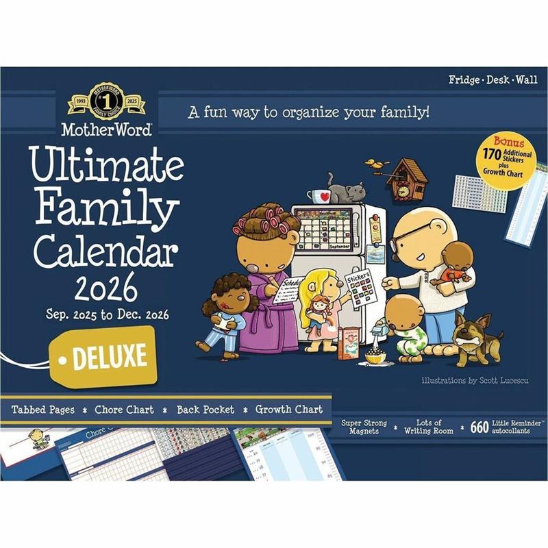 Image MotherWord® Family Fridge Calendar (2025-2026)