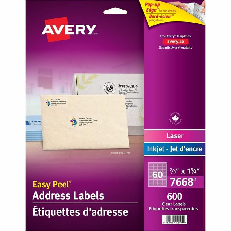 Image Easy Peel® Clear Mailing Labels
