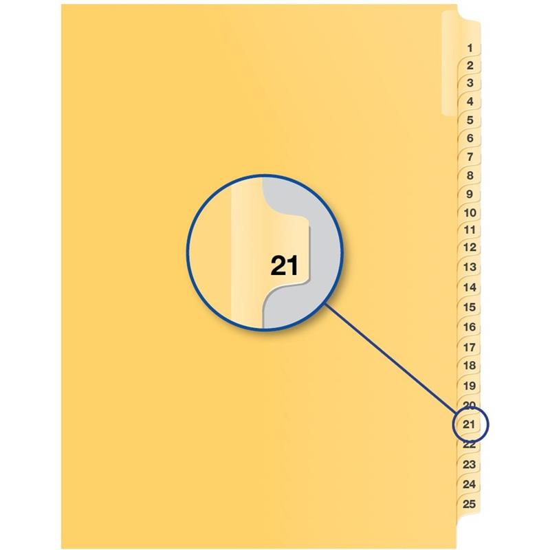 Image Individual Numerical Litigation Index Dividers