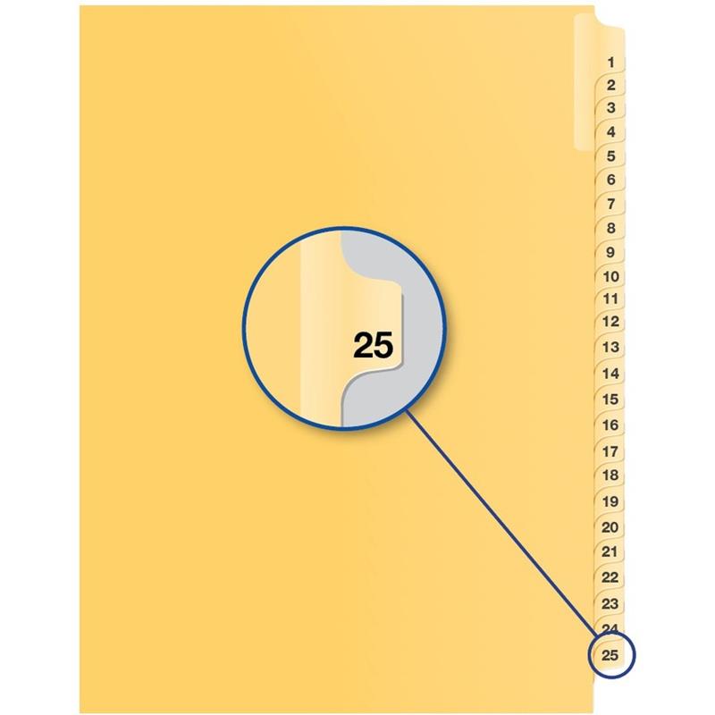 Image Individual Numerical Litigation Index Dividers