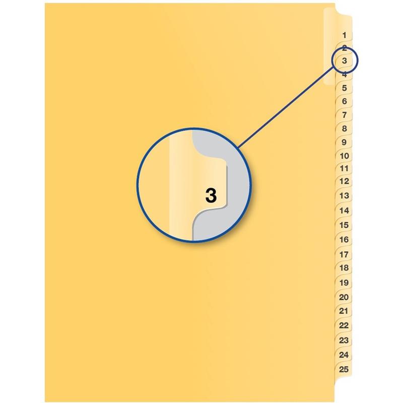 Image Individual Numerical Litigation Index Dividers