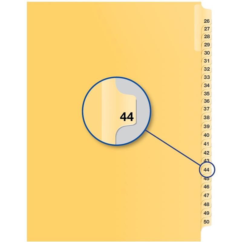Image Individual Numerical Litigation Index Dividers