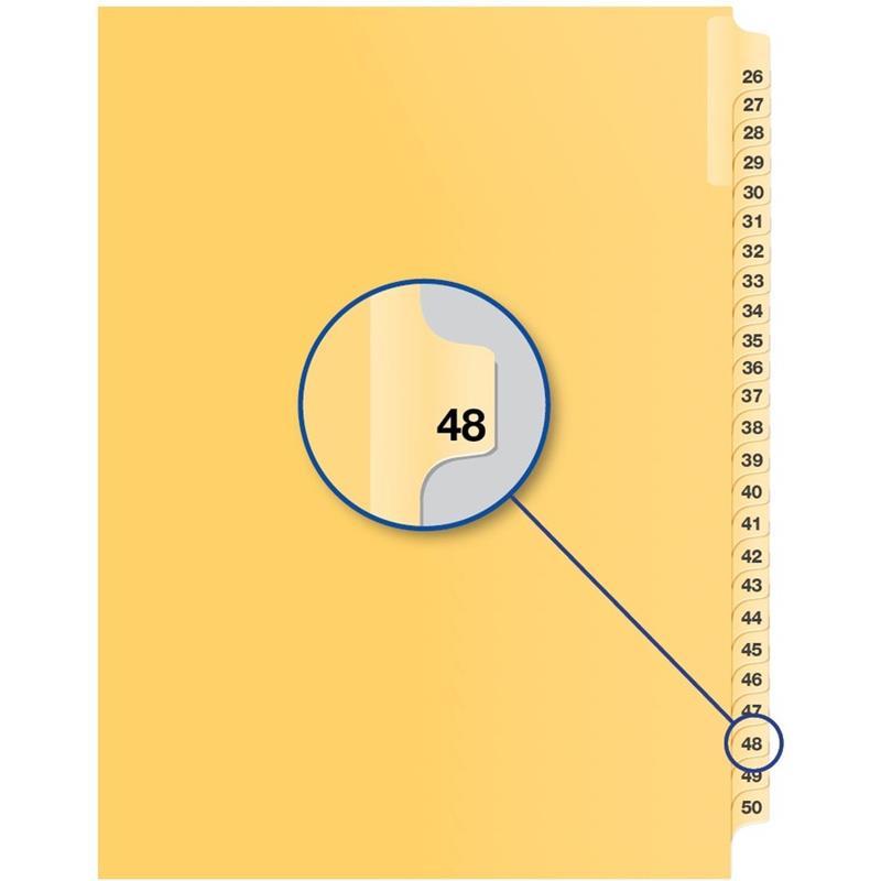 Image Individual Numerical Litigation Index Dividers