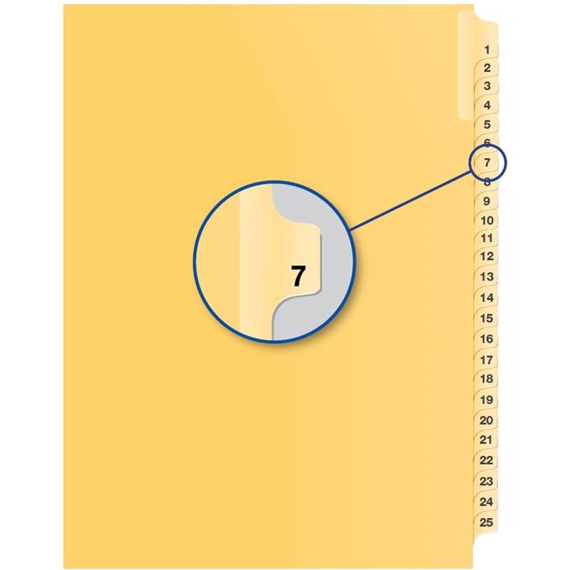 Image Individual Numerical Litigation Index Dividers