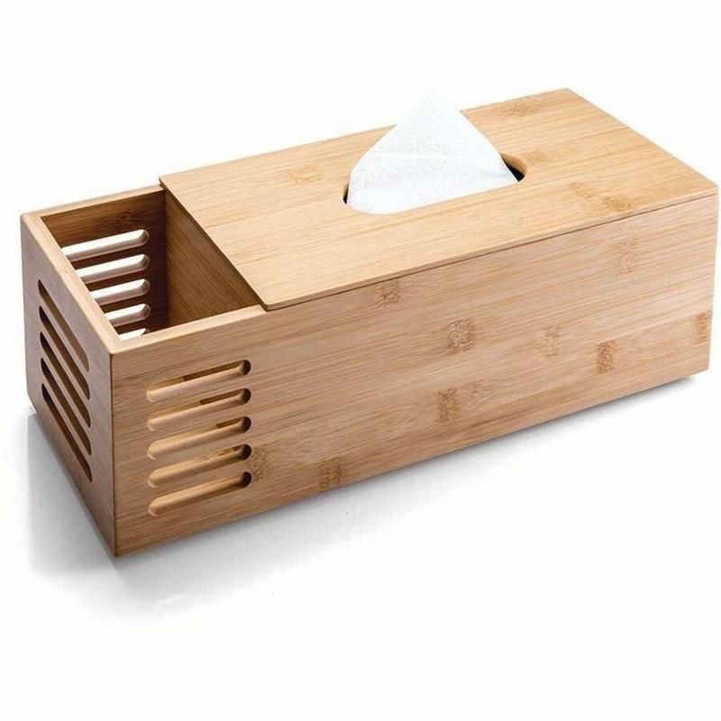 Image Rect Bamboo Tissue Box